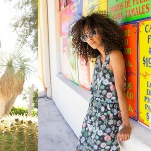 Kavu Ensenada Greenhouse Dress - Succulent pattern, Lightweight Dress w/ Pockets